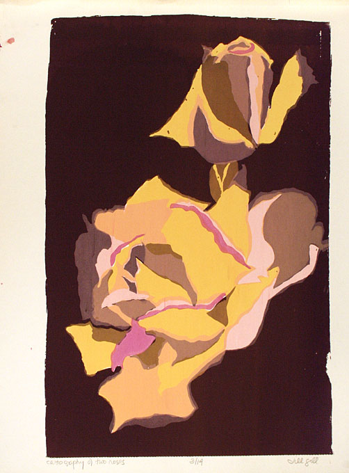 CARTOGRAPHY OF TWO ROSES by Jill Gill